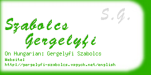 szabolcs gergelyfi business card